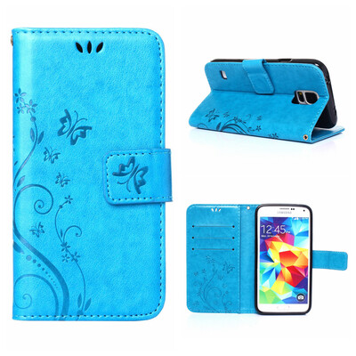 

MOONCASE цветочным узором Премиум мягкий PU кожаный чехол Для Samsung Galaxy S5