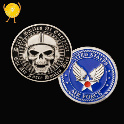 

US navy air force army skull&bones challenges commemorative coins Army logo silver coin art collection