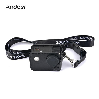 

Andoer Multifunctional Clip-on Sports Camera Protecive Carrying Hanging Case Bag with Neck Lanyard Lens Cap for SJCAM SJ4000 SJ500