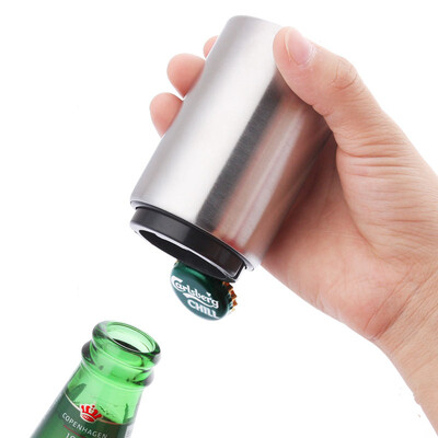 

Stainless steel automatic beer bottle opener Juice Drinking personalized Soda Cap wine Openers Bar Accessories Kitchen tool