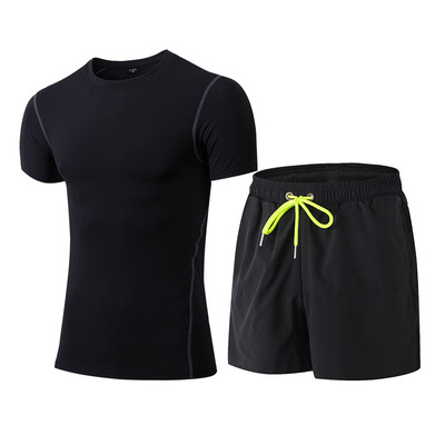 

Quick Dry Sportswear Costume Gym Tshirt Shorts For Men Sport Suit Running