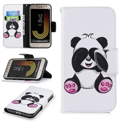 

BEFOSPEY Painting PU LeatherSoft TPU Card Slot Stand Wallet Case For Samsung Galaxy J2 Pro2018 J2201850"