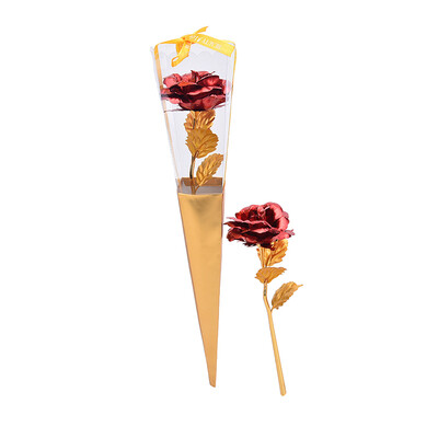 

24K Dipped Gold Foil Rose Wedding Birthday Best Valentines Day Lovers GiftsBox