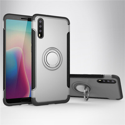 

Huawei P20P20 ProP20 Lite Armor Car Magnetic Suction Ring Bracket Silicon TPU Hard PC Phone Case