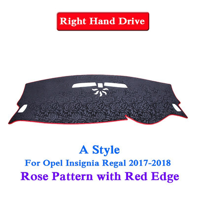 

Car Styling Dashboard Protective Mat Shade Cushion Pad Rose Pattern Carpet For Opel Insignia Regal2009-2018LHD&RHD Anti-Slip Mat