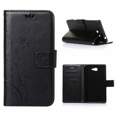 

MOONCASE цветочным узором Премиум мягкий PU кожаный чехол Для Sony Xperia M2