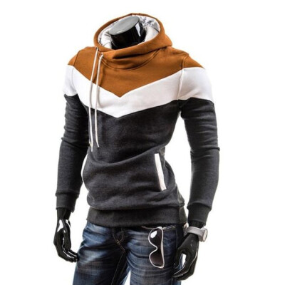 

Zogaa New Mens Hoodie Slim Casual Patchwork