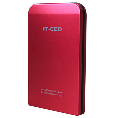 

IT-CEO L-602 USB2.0 мобильный жесткий диск жесткого диска держатель жесткого диска для 2,5-дюймового жесткого диска SATA / SSD твердотельный жесткий алюминиевый сплав раковина красный