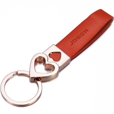 

Jingdong supermarket] JOBON Zhongbang key chain ring car key chain chain fiber leather waist hanging ZB-009B black