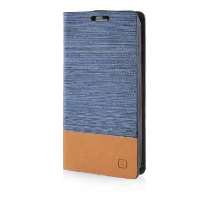 

MOONCASE Canvas Design Leather Side Flip Wallet Pouch Stand Shell Back Case Cover for LG G2 Mini Light Blue