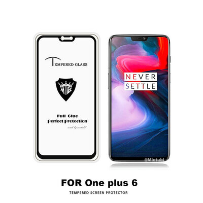 

для OnePlus 6 A6003 6.28 "полная пробка для стекла AB с закаленным стеклом для OnePlus 6 A6003 6.28" Антипечатная пленка для пленки