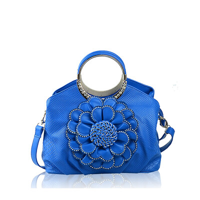 

Brands lady leather handbag new 2016 fashion womens shoulder bag big rose flower bag high quality messenger bag tote bag