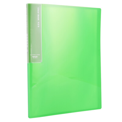 

Deli 5013 color semi-lens surface through the inside pages A4 brochure document book file bag -20 pages green