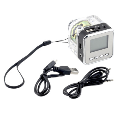 

мини - спикер жк - высокое качество музыки MP3 / 4 игрока TF карты USB FM радио черное