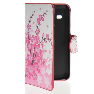 

MOONCASE Plum flower style Leather Side Flip Wallet Card Slot Stand Pouch чехол для Samsung Galaxy Star 2 Plus G350E