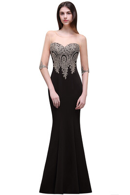 

Evening Long Prom Dress Formal Party Bridesmaid Gown Mermaid Pageant Dresses Long Sleeves