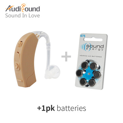 

Audisound 2018 New Hearing Aid D101-1 Digital Hearing Device Sound Amplifier In Ear with 6PCS 1 CARD A675 Battery