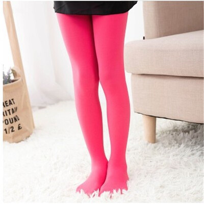 

2018 Spring Candy Color Kids Pantyhose Ballet Dance Tights for Girls Stocking Children Velvet Solid White Pantyhose Girls Tights