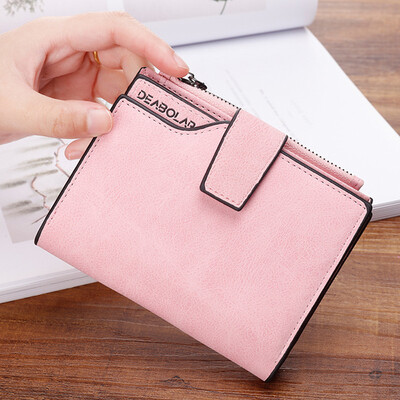 

Hot Sale Womens Wallets Matte Skin short simple Card Packages