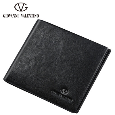 

Zhuofanni Valentino mens wallet first layer leather short wallet mens cross-section wallet wallet multi-function business wallet 721592310JX black