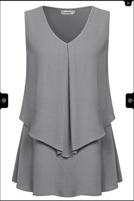 

Leisure sleeveless chiffon blouse