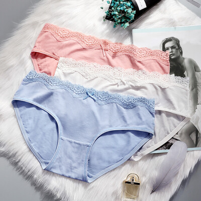 

Scarecrow MEXICAN Womens Underwear Modal Sexy Lace Low Waist Triangle Panties Women 3 Pack 81822 Combination 2 L