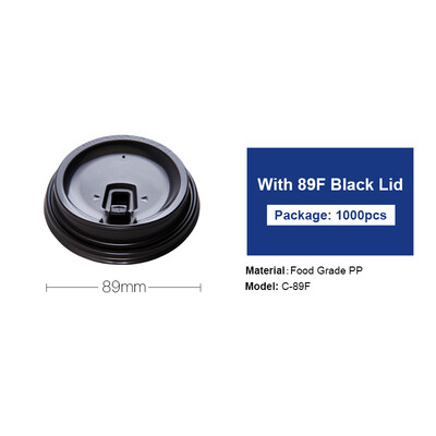 

OTOR Cup Cover 1000pcs Disposable PP Plastic 80mm 89mm Clear White Black Lid for Paper Cup Cold Drink Milk Tea Switch Cover