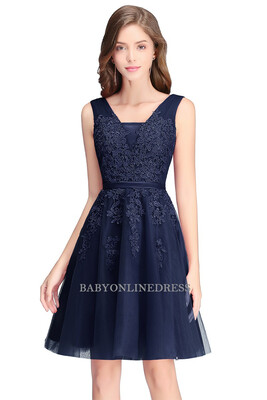 

Beautiful Lace Short Evening Dress 2018 Sexy Chiffon Homecoming Dresses