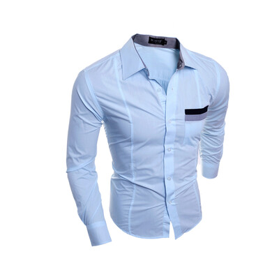 

Zogaa New Men' Shirt Simple Fashion Grid