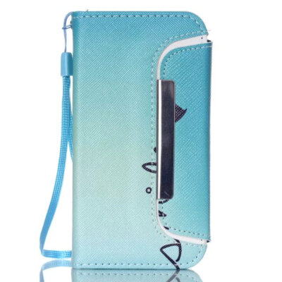 

MITI Leather Split Covers with Lanyard Case For Iphone 6plus Wallet Folded Frame Card Slot Full Phone Phone Cases For Iphone 5C