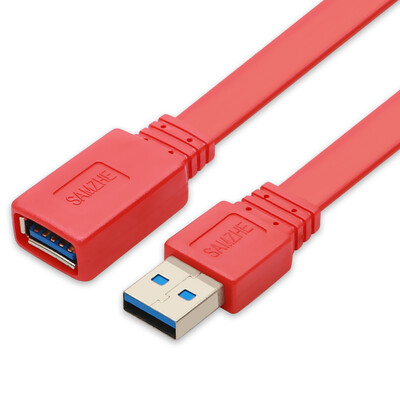 

Yamazawa SAMZHE AP-RD310 USB30 high-speed transmission data extension line male to female AM ​​ AF data cable U disk mouse keyboard extension line flat red 1 meter