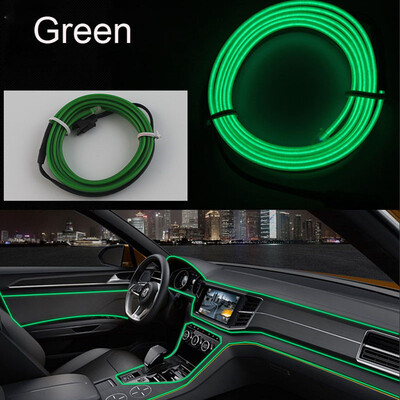 

Car Styling 5m 12V Car LED Cold lights Flexible Neon EL Wire Auto Lamps on Car Cold Light Strips Line Decorative LED Strip lamps