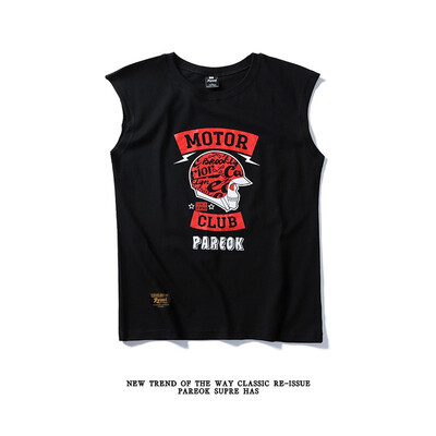 

Damaizhang Brand Designer Men Tanks Hip Pop Sleeveless Cotton Men Tank white T-shirt