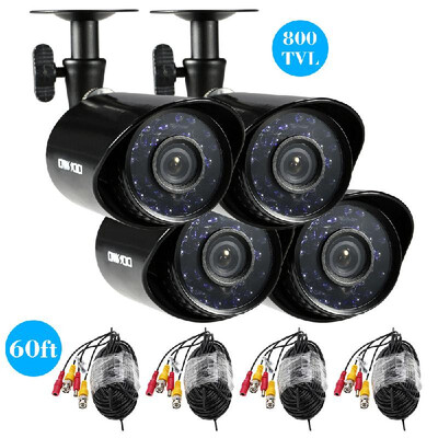 

4X800TVL Bullet Security CCTV Camera IRCUT Night 36mm 24 Infrared LEDs M2L2