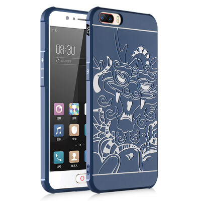 

Goowiiz Phone Case For Nubia M2M2 Lite Carved Dragon Thin Matte soft Silicone Prevent falling