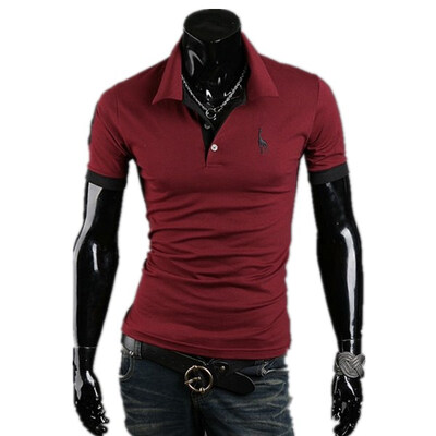 

Zogaa New Men's POLO Shirt Deer Embroidery Short Sleeve Slim