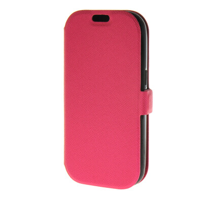 

MOONCASE Cross pattern Flip Pouch Leather Wallet Slim Stand чехол для Samsung Galaxy Ace 4 SM-G357 SM-G357FZ Hot pink