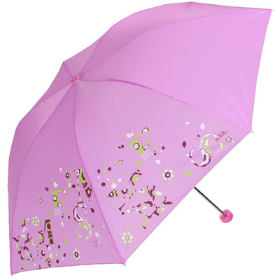 

Paradise umbrella high-density color polyester spinning three fold steel bar steel umbrella sunny umbrella 339S purple