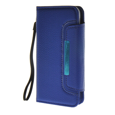 

MOONCASE Wrist Strap Multi Purpose Flip Leather Wallet Card Pouch Back чехол для Samsung Galaxy S6 Blue