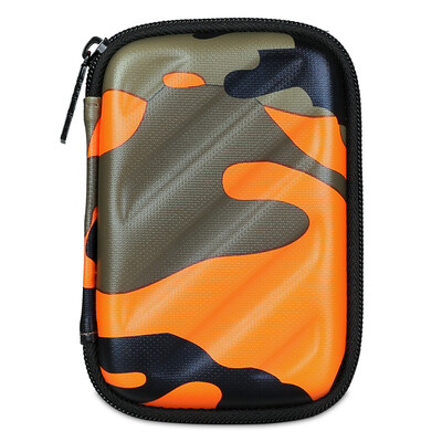 

BUBM EHD hard shell mobile hard disk package wrestling waterproof dustproof Seagate Toshiba West 25 inch shockproof hard disk box digital accessories storage package camouflage orange large