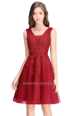 

Beautiful Lace Short Evening Dress Sexy Chiffon Homecoming Dresses