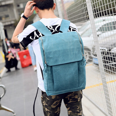 

New Fashion PU Leather Shoulder Backpack for Student Leisure Travel Bag British Computer Male Bag