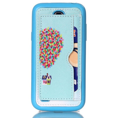

мити S4 мини - анти - Skid мягкой пу + тпу кожи для Samsung Galaxy S4 мини - i9190 мобильного телефона защитные кожаный чехол карты стоят