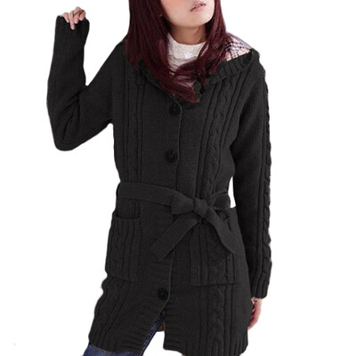 

CT&HF Winter Women Casual Warm Cardigan with Hooded