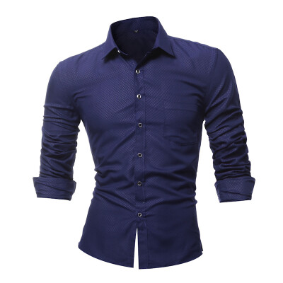 

Mens Fashion Slim Fit Business Long Sleeve T Shirt