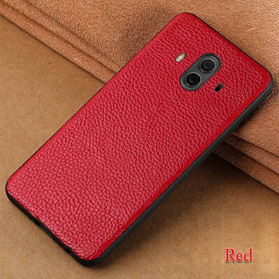 

Genuine Leather Phone Case For Huawei Mate 10 Case Litchi Texture Back Cover For P10 Plus Honor 9 V9 Case