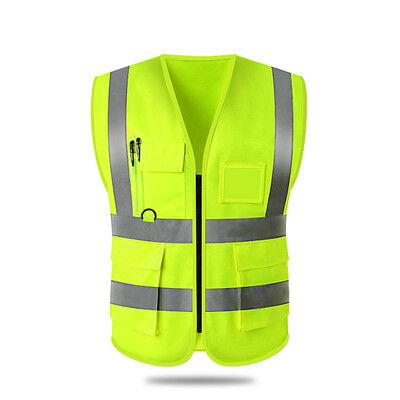 

Tang Chi CT reflective vest vest reflective clothing traffic riding vest car safety warning vest traffic police sanitation construction duty safety clothing fluorescent net multi-pocket zipper