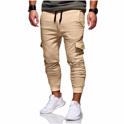 

HOTMens Fashion Solid Color Pants GYM Fitness Casual Elastic Waist Sweatpants