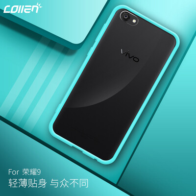 

Collen vivo x9 / x9s Обложка для мобильного покрытия 9S Anti-drop Full Soft и Hard Crystal Clear Blue