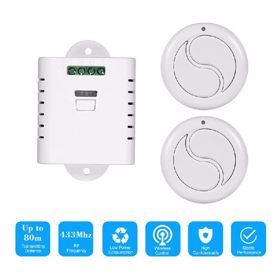 

433MHz Universal Wide Voltage AC 85V-250V 1CH Wireless Remote Control Switch Receiver Module 10A Relay And 5PCS 2 Key RF 433MHz Tr